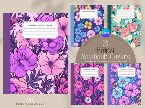 Download Floral Composition Notebook Covers KDP - Floral Collection