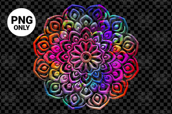 Download Colorful Floral Mandala Sublimation - Floral Collection