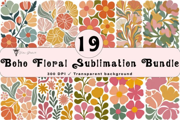 Download Boho Floral Sublimation PNG Bundle - Sublimation png Collection