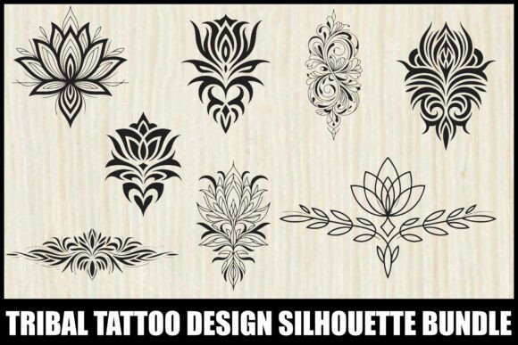 Download Floral Tribal Tattoo Vector Bundle - Floral Collection