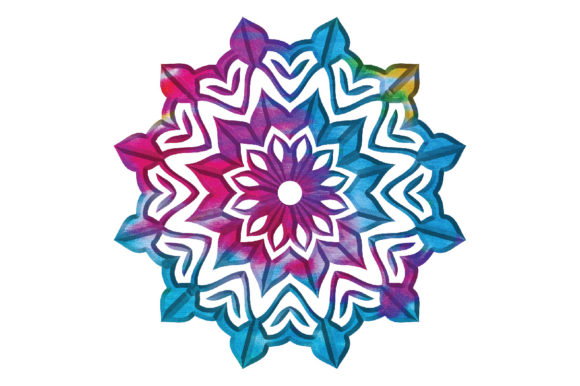 Download Tie Dye Floral Mandala Sublimation - Floral Collection