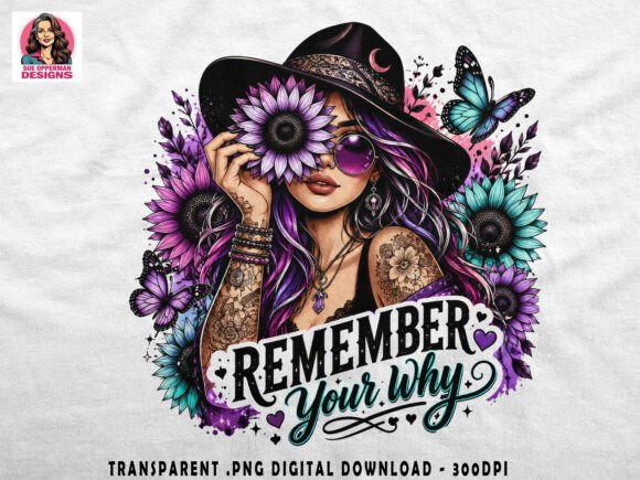 Download Remember Your Why PNG | Purple Floral - Floral Collection