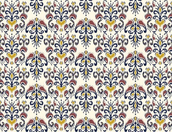 Download Ikat Paisley Floral Colorful Pattern - Floral Collection