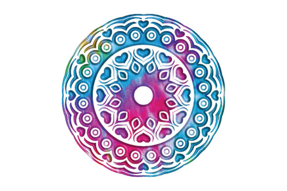 Download Tie Dye Floral Mandala Sublimation - Floral Collection