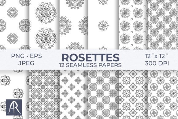 Download Black and White Rosettes &amp; Mandalas Digi - Mandalas Collection