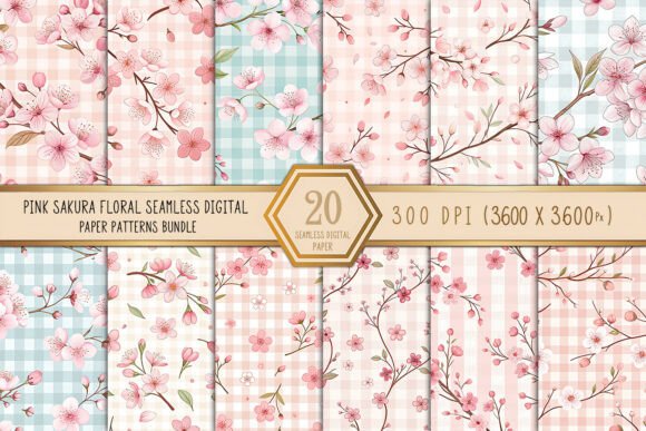 Download Pink Sakura Floral Seamless Patterns - Floral Collection
