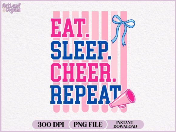 Download Preppy Coquette Eat Sleep Cheer Repeat - Repeat Collection