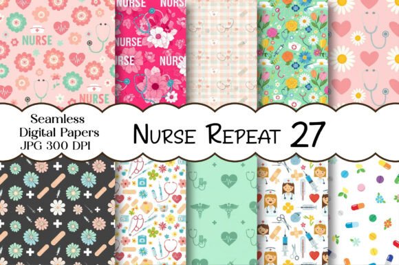 Download Nurse Seamless Repeat Pattern - Repeat Collection