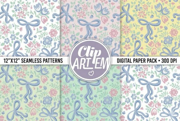 Download Spring Boho Bows Baby Pattern Floral - Floral Collection
