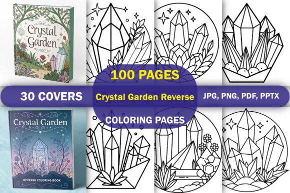 Download Crystal Garden Reverse Coloring Pages - Garden Collection