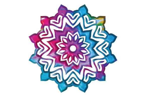 Download Tie Dye Floral Mandala Sublimation - Floral Collection