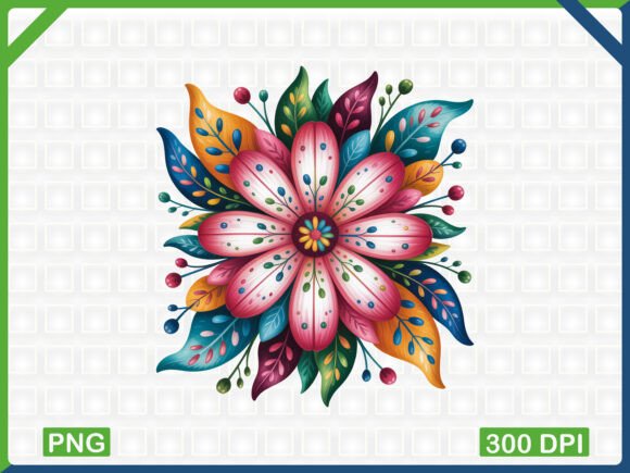 Download Colorful Floral Mandala PNG Design - Floral Collection