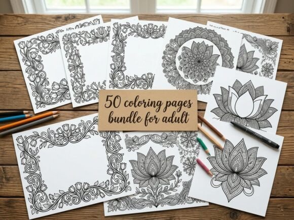 Download Beautiful Floral Mandala Frame Coloring - Beautiful Collection