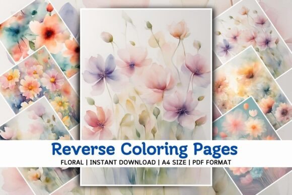 Download Enchanting Floral Reverse Coloring Pages - Floral Collection