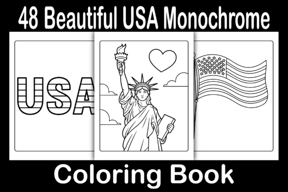 Download Beautiful USA Monochrome Coloring Book - Beautiful Collection